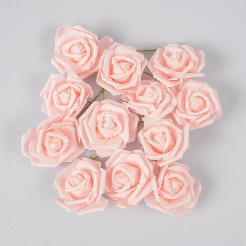 12 fleurs roses 6cm