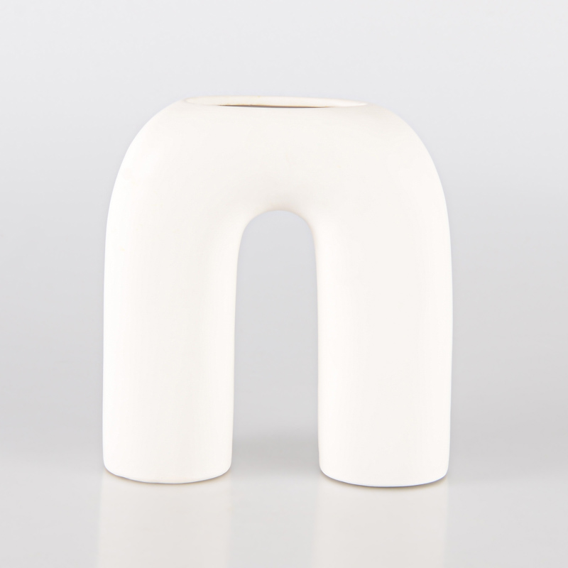 Vase pont en céramique blanc