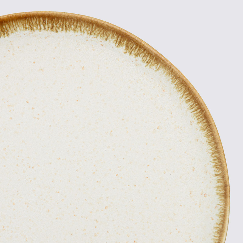 Assiette plate réactive 'Roma' beige