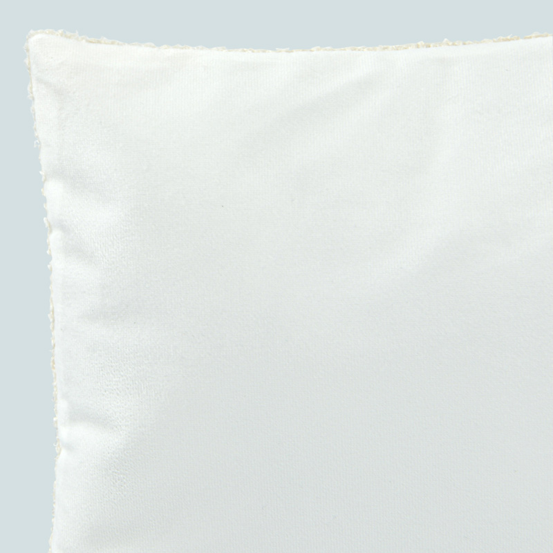 Coussin boucles blanc 'Mily' 