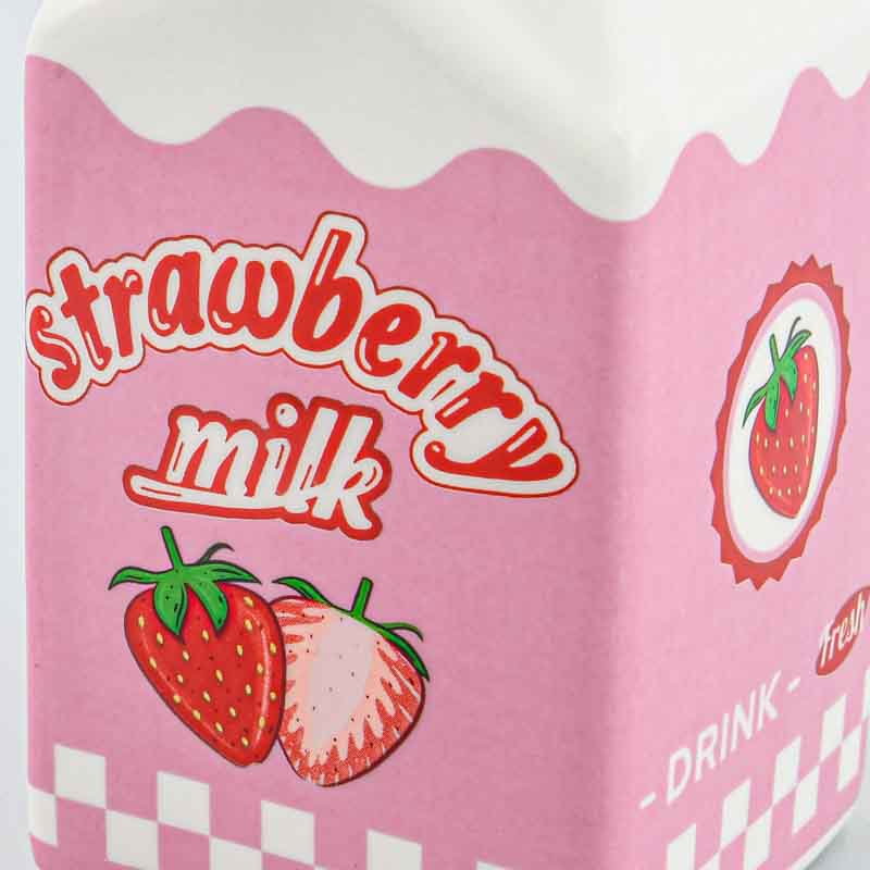 Vase briquette fraise 'Retronova' rose rouge