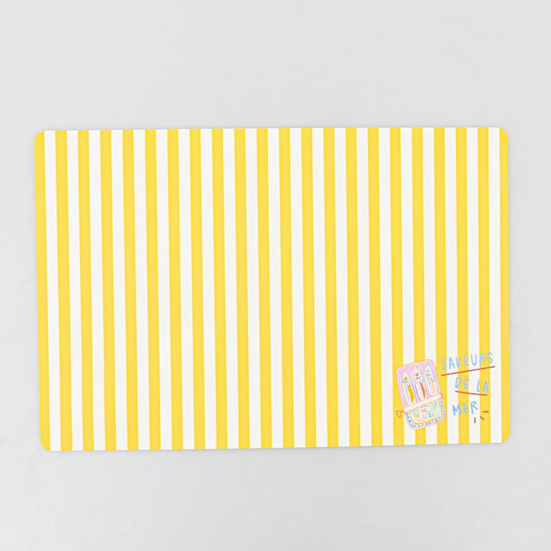 Set de table 'Saveur de la Mer' blanc jaune