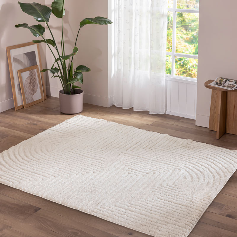 Tapis décoratif arches 'Alo' blanc 160x230cm