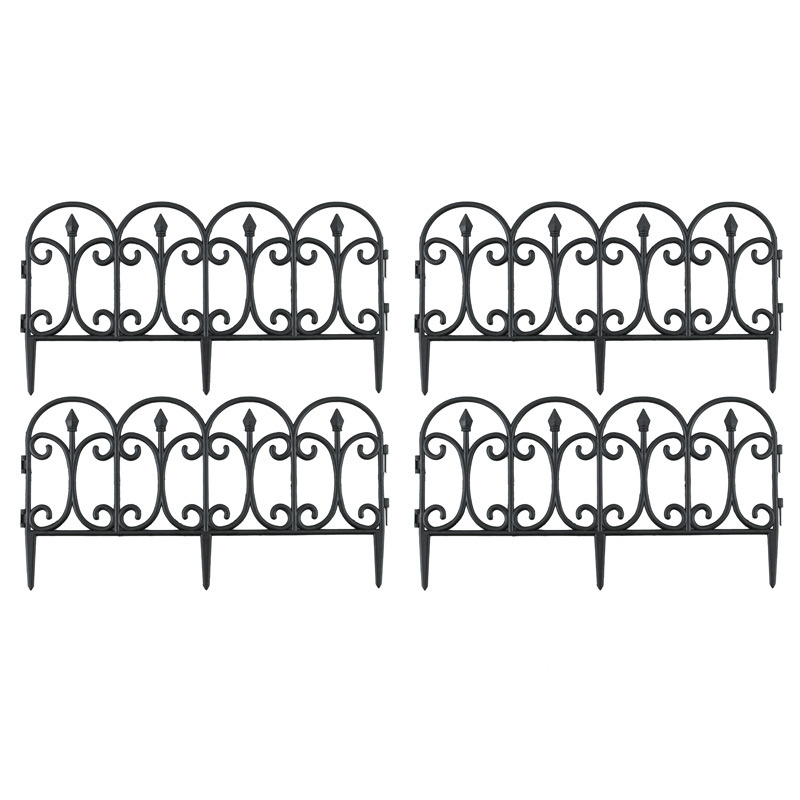 Lot de 4 bordures de jardin noires