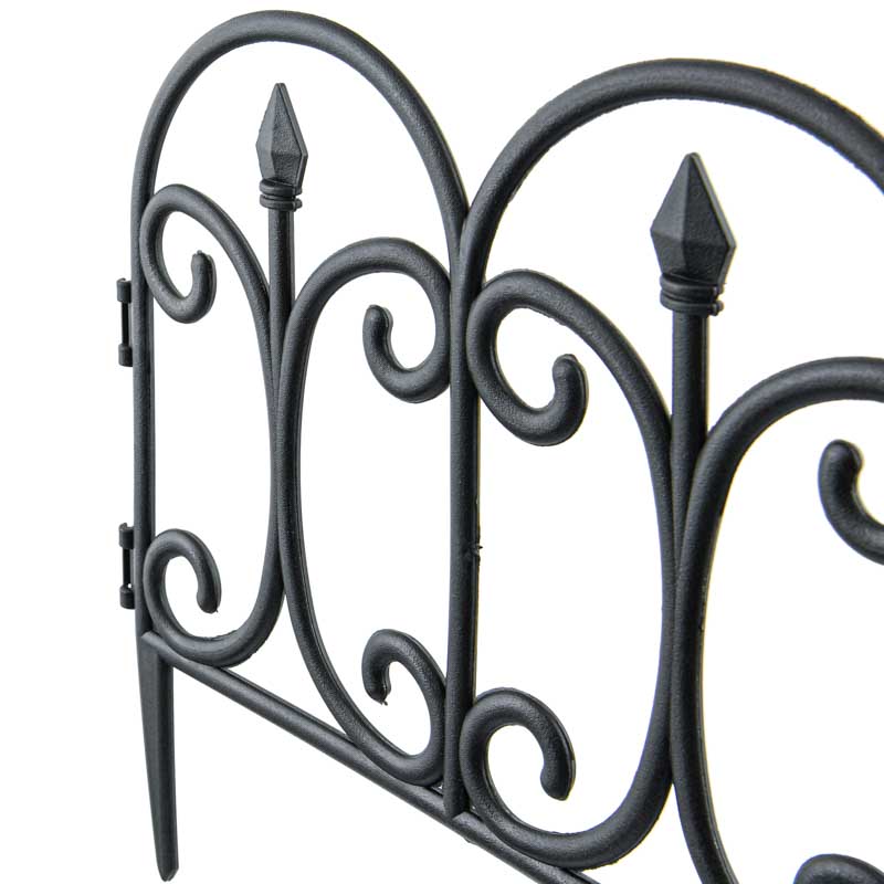 Lot de 4 bordures de jardin noires