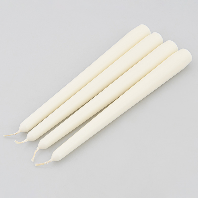 Lot de 4 bougies flambeau 'Blanc Nuage'