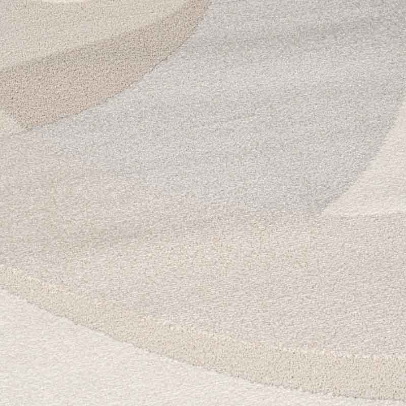 Tapis motifs géométriques 'Ness' crème taupe
