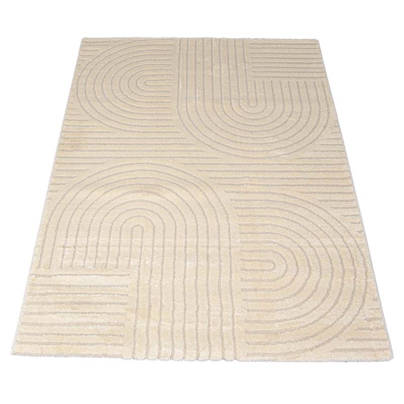 Tapis motifs arches 'Ness' crème