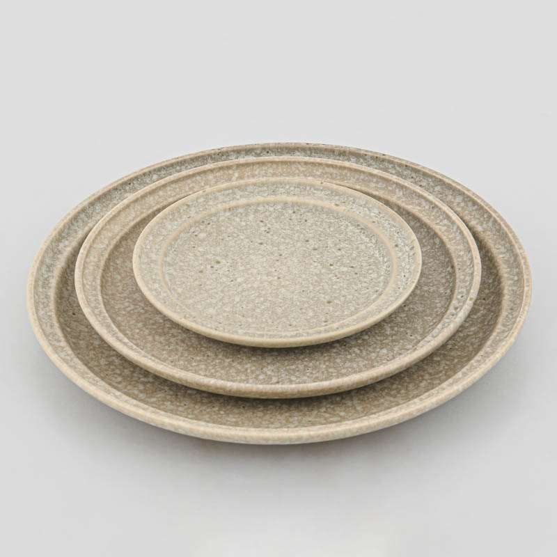 Assiette à dessert beige 'Bonsai' en grès 