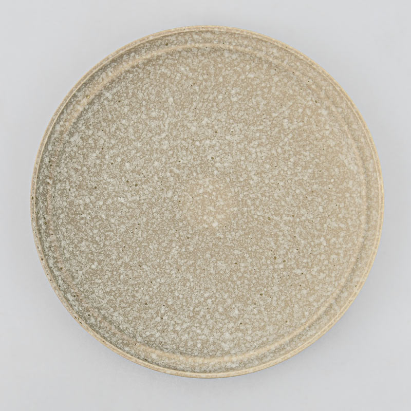Assiette plate beige 'Bonsai' en grès 