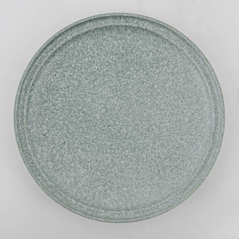 Assiette plate bleue 'Fuji'