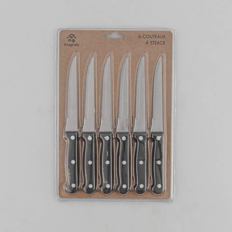 Lot de 6 couteaux à steak 