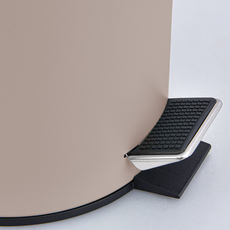 Poubelle de salle de bain ronde 3L taupe