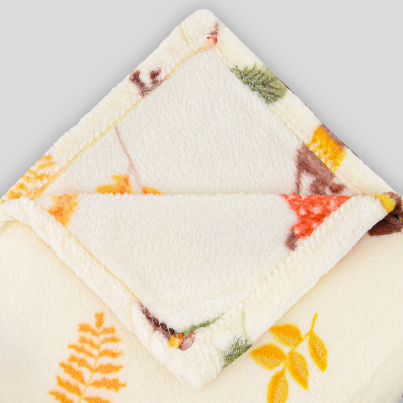 Plaid en microfibre 'Teckel' écru