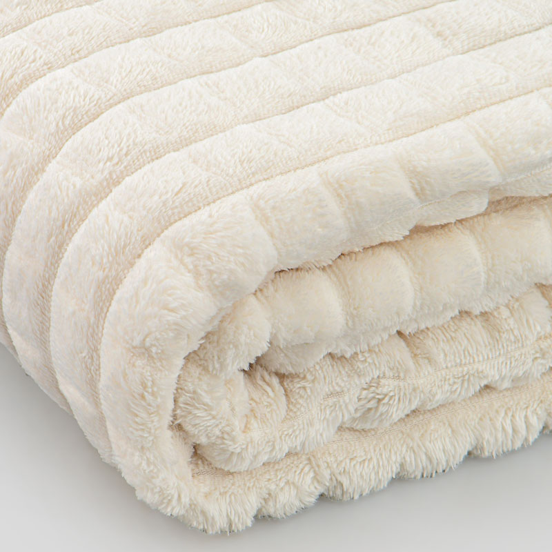 Plaid en flanelle 'Darla' écru
