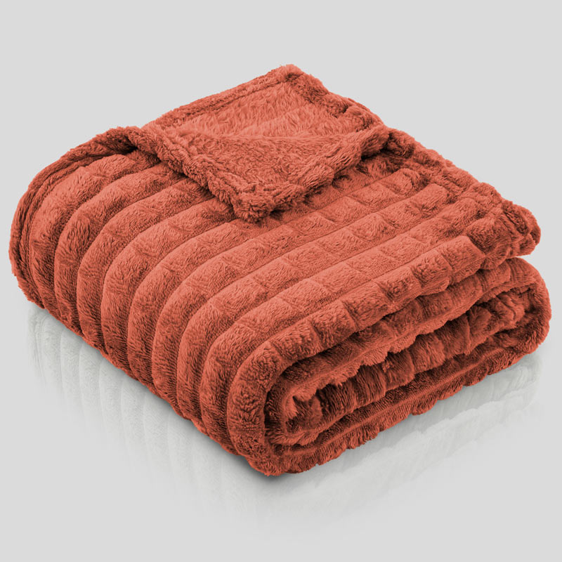 Plaid en flanelle 'Darla' terracotta