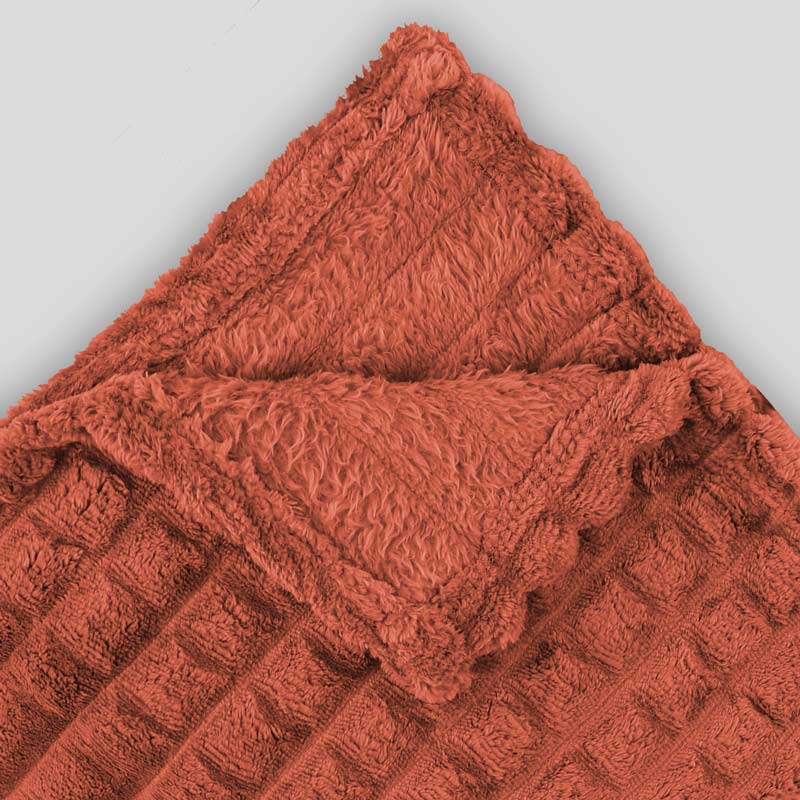 Plaid en flanelle 'Darla' terracotta
