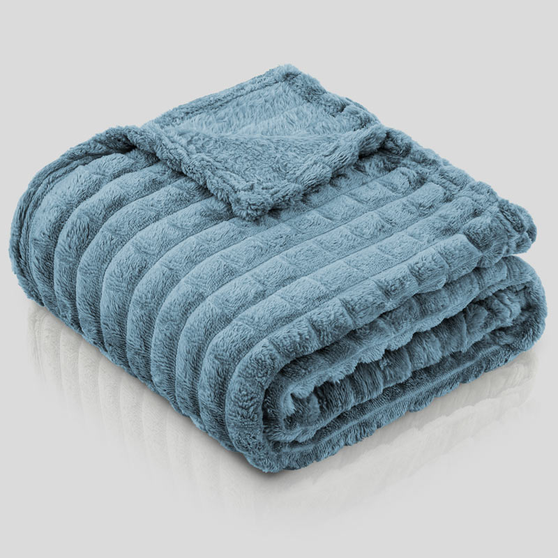 Plaid en flanelle 'Darla' bleu