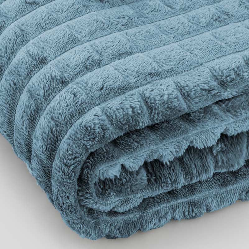Plaid en flanelle 'Darla' bleu