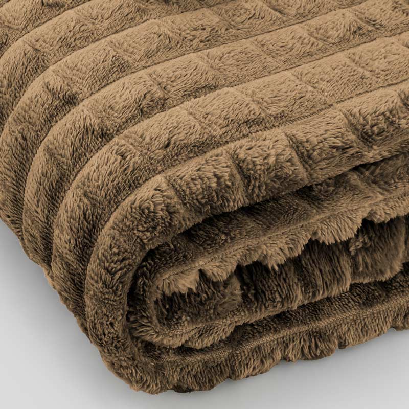 Plaid en flanelle 'Darla' marron