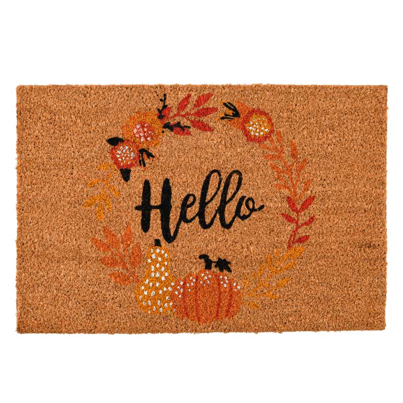Tapis en coco automnale 'Hello'