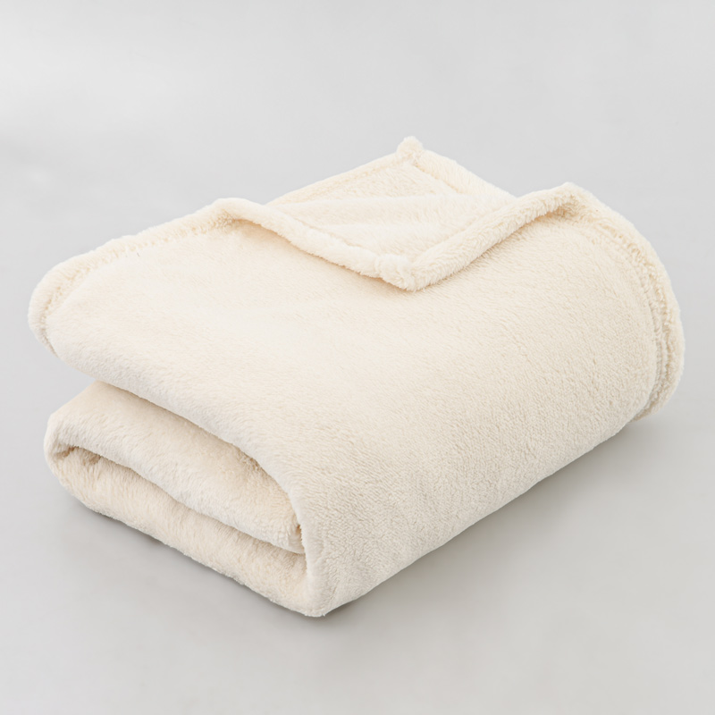 Plaid microfibre 'Seldovia' écru 