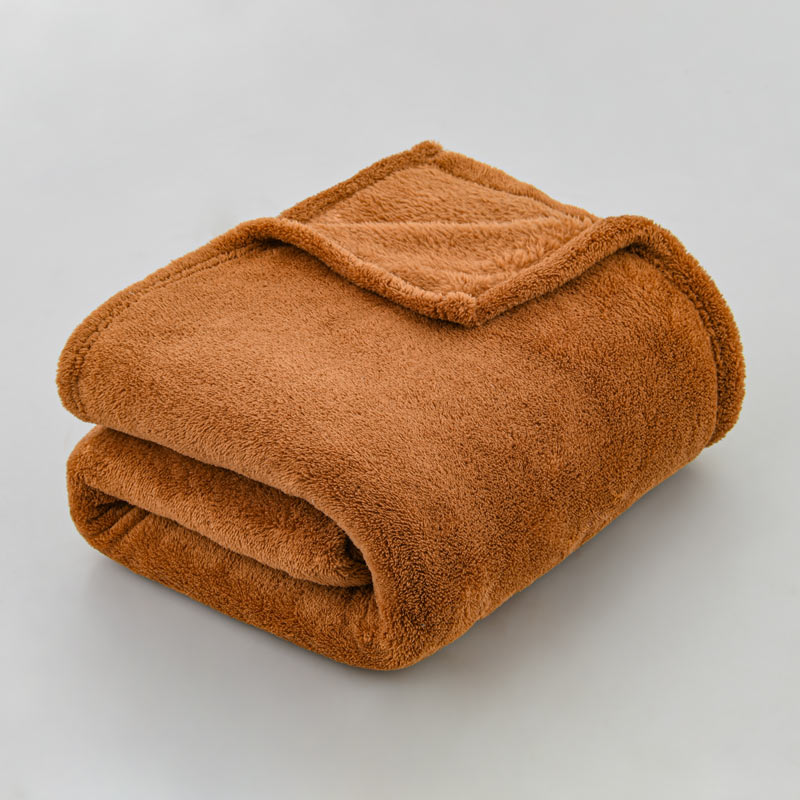 Plaid microfibre 'Seldovia' marron