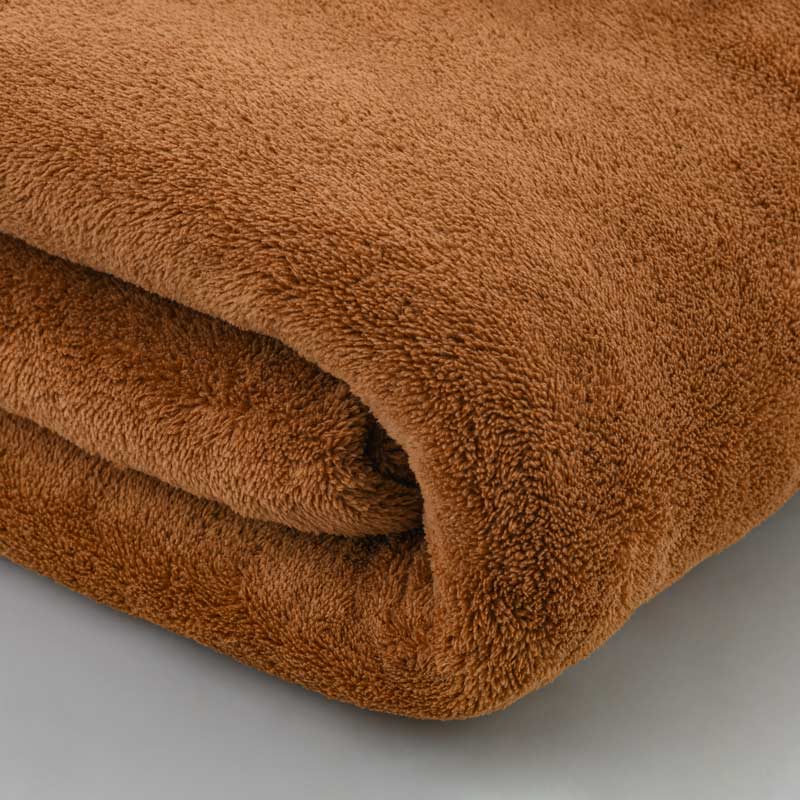 Plaid microfibre 'Seldovia' marron