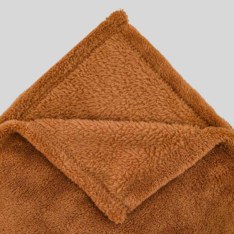 Plaid microfibre 'Seldovia' marron
