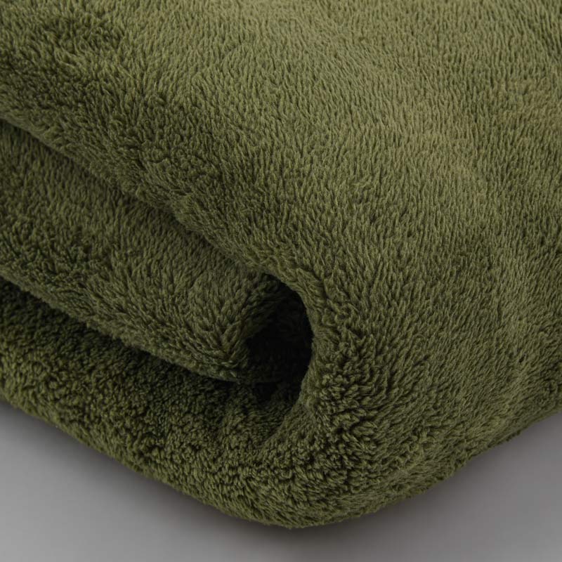 Plaid microfibre 'Seldovia' kaki