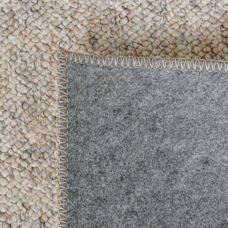 Tapis 'Pebbles' effet laine tissée gris choco