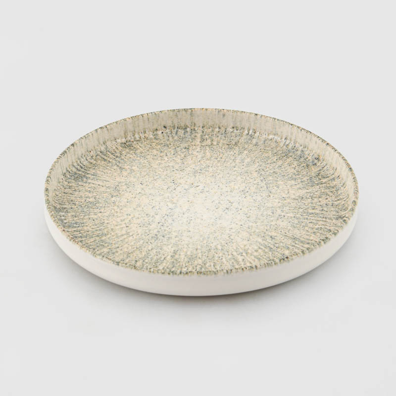 Assiette à dessert 'Aurea' beige et bleu 