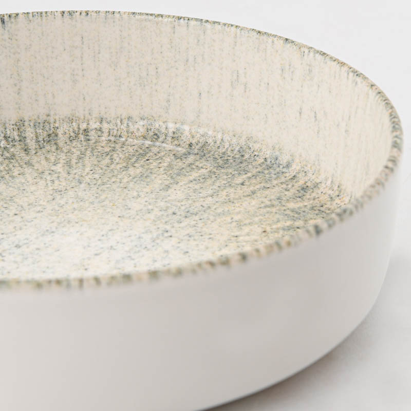 Assiette multiusage 'Aurea' beige et bleu 