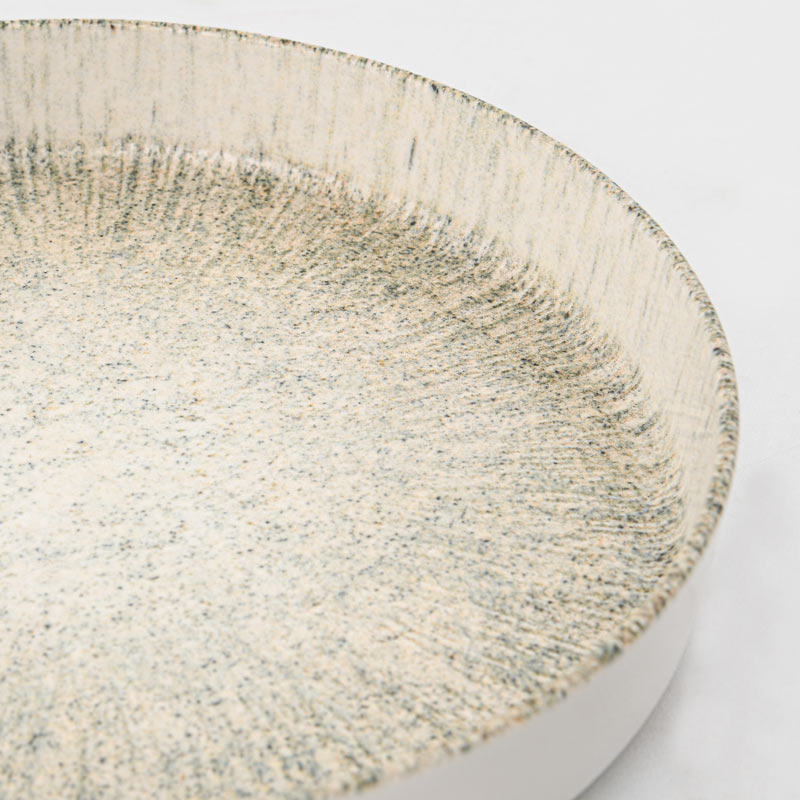 Assiette multiusage 'Aurea' beige et bleu 