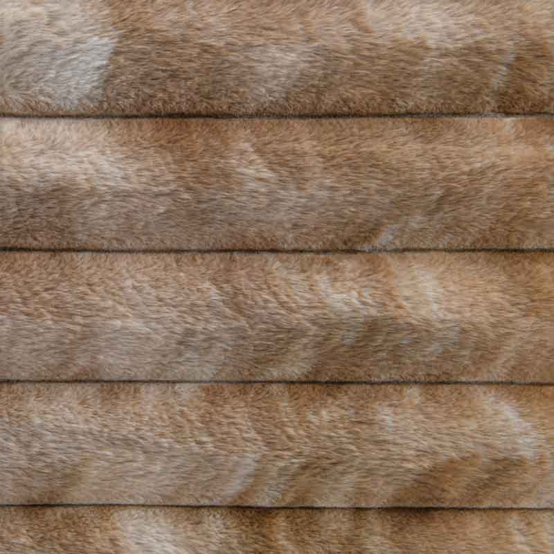Coussin 'Stripes' imitation fourrure beige