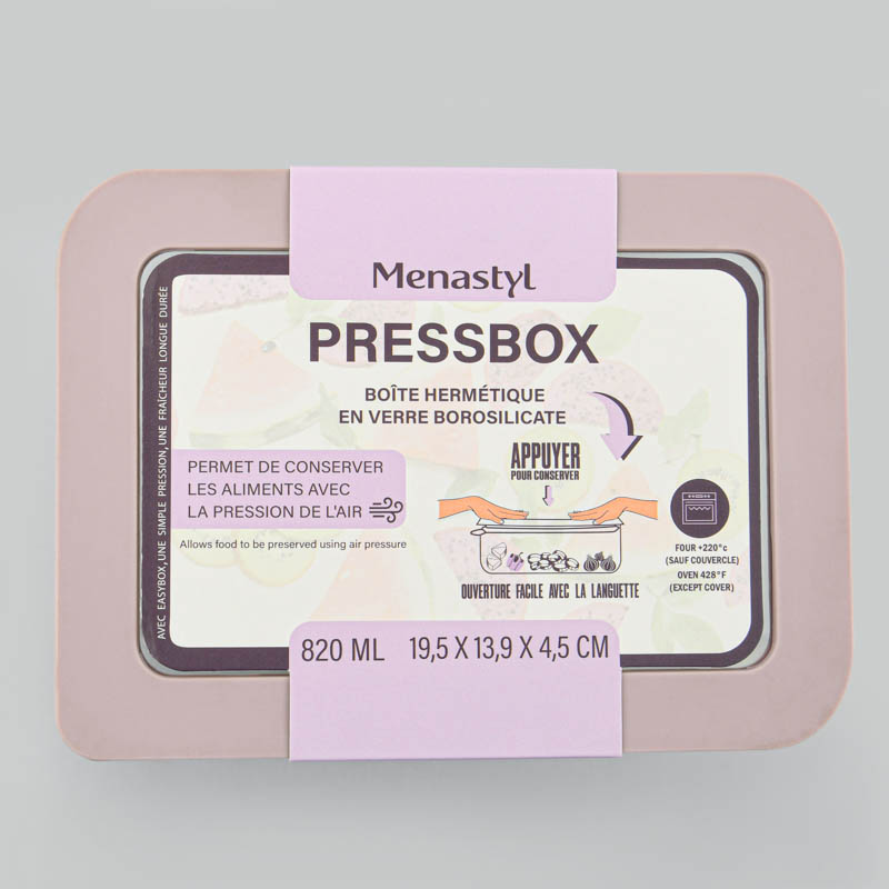 Boîte alimentaire 'PressBox' lavande 82cl