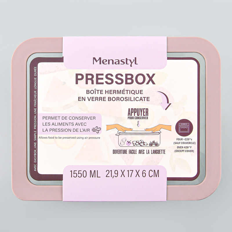 Boîte alimentaire 'PressBox' lavande 1.5L