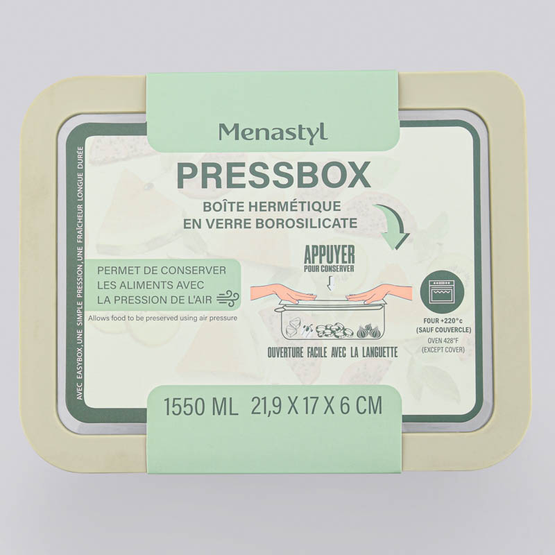 Boîte alimentaire 'PressBox' céladon 1.5L
