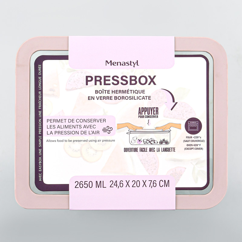 Boîte alimentaire 'PressBox' lavande 2.6L