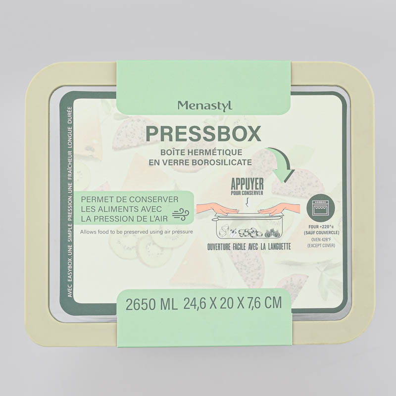 Boîte alimentaire 'PressBox' céladon 2.6L