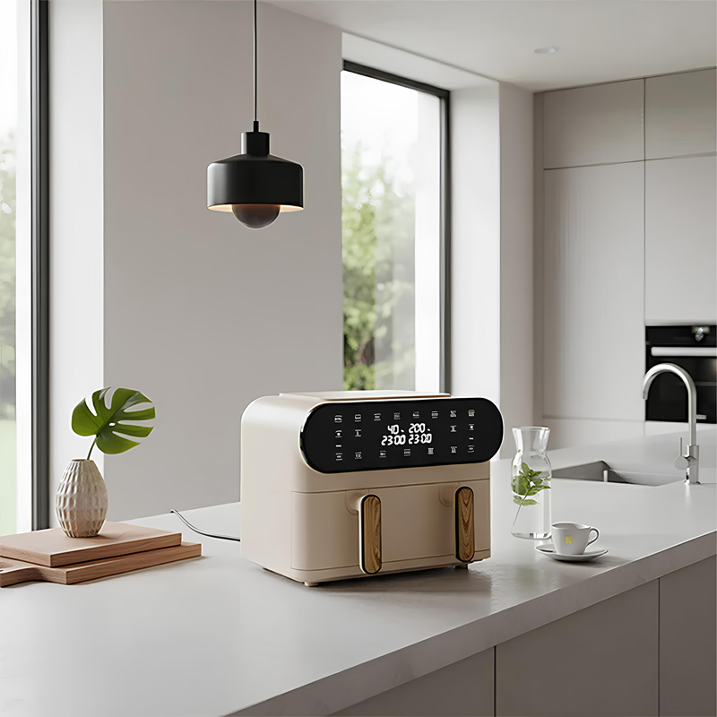 Friteuse double à air Menastyl beige