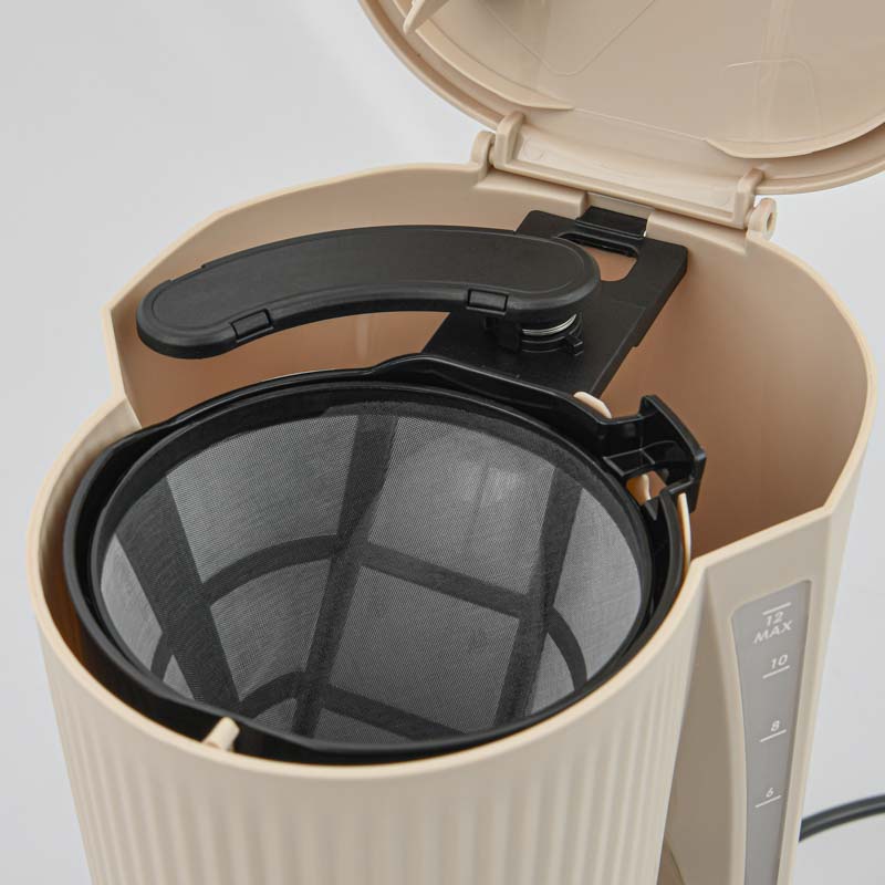 Cafetière striée crème 1.5L Menastyl 