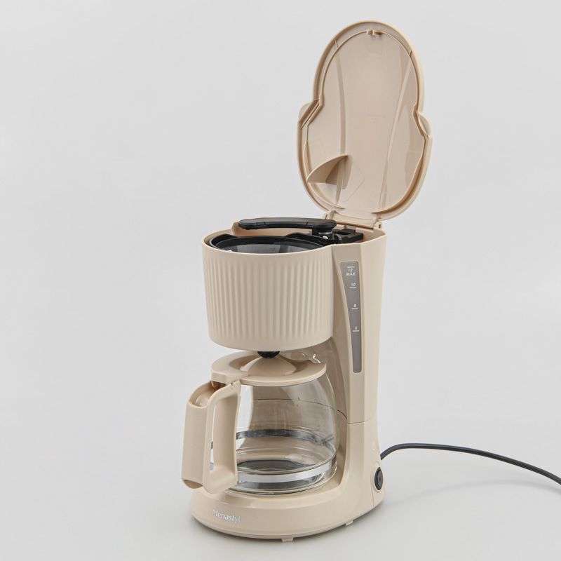Cafetière striée crème 1.5L Menastyl 