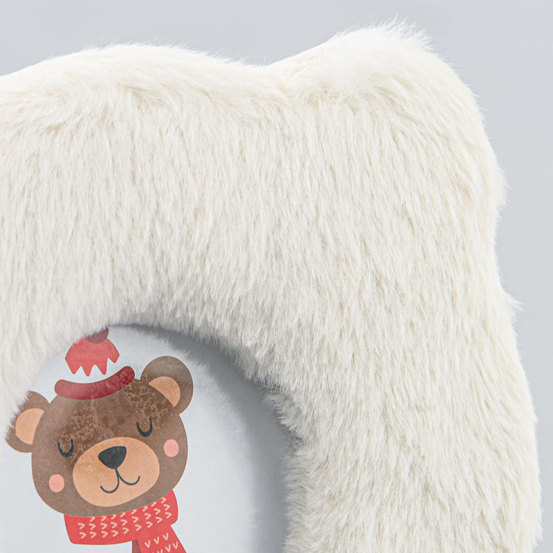 Cadre photo tête d'ours blanc