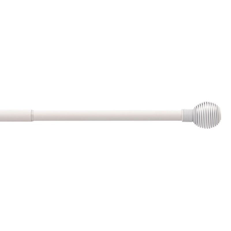 Kit tringles extensibles 'Spirale' blanc mat