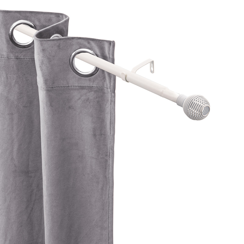 Kit tringles extensibles 'Spirale' blanc mat