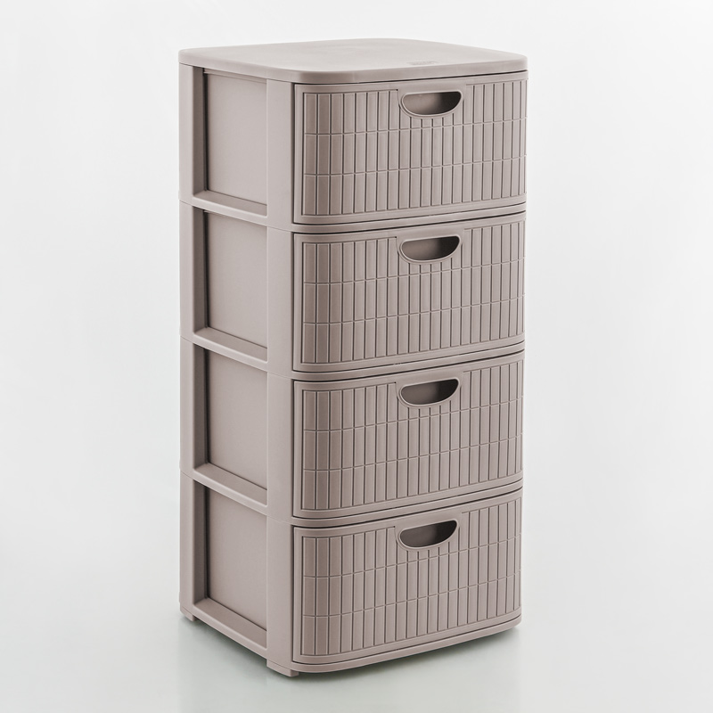 Tour de rangement 'Domus' 4 tiroirs greige