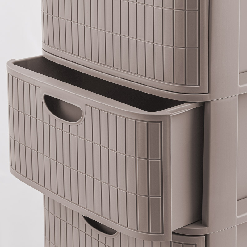 Tour de rangement 'Domus' 4 tiroirs greige