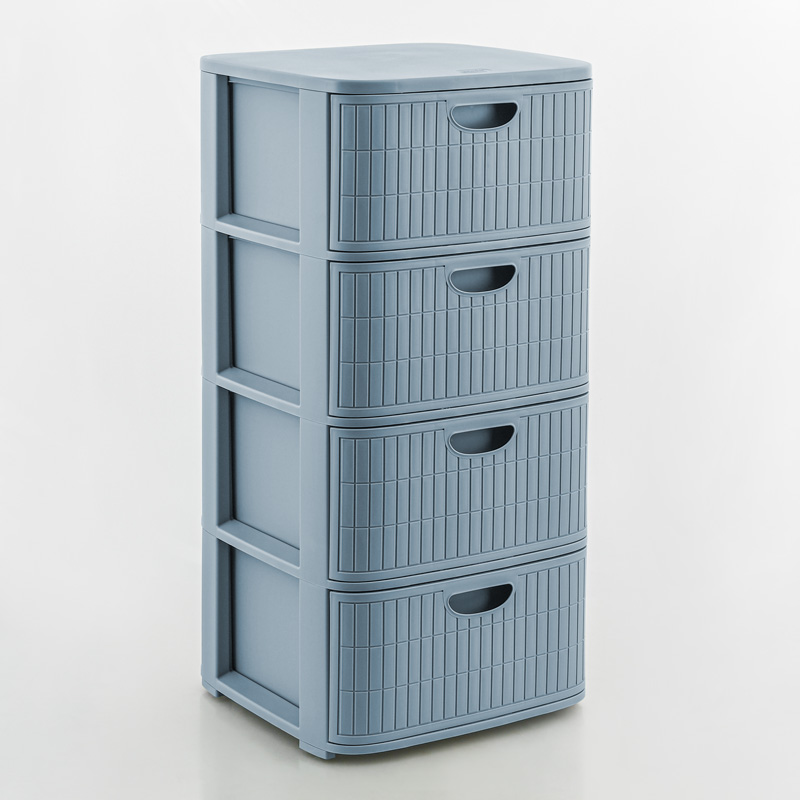 Tour de rangement 'Domus' 4 tiroirs bleu