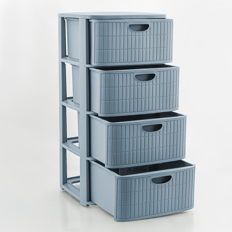 Tour de rangement 'Domus' 4 tiroirs bleu